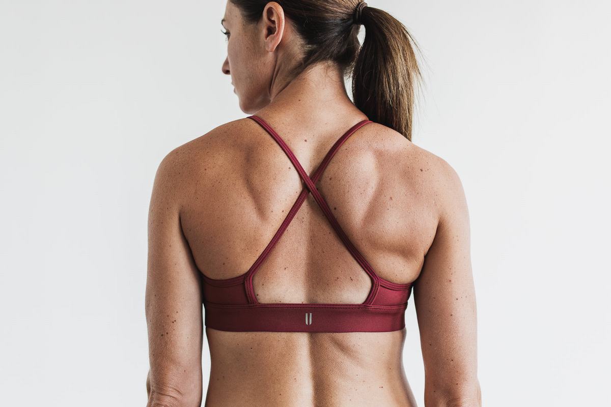 Nobull High-Neck Women's Sports Bras Red | Australia (KQ8724)